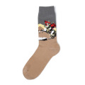 Poker -Porträt -Schweißdesign hochwertige Baumwollmode lustige Frau Custom Großhandel Happy Socken